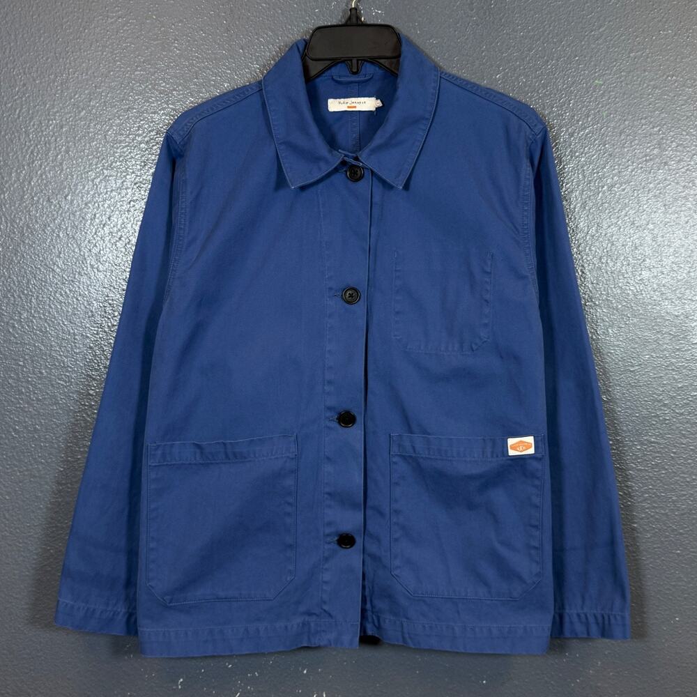Nudie Jeans M women’s Lovis Worker Barn Jacket French Blue Cotton